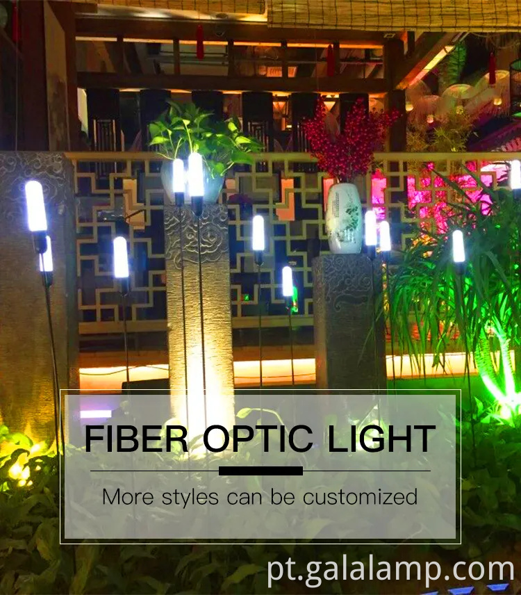 Luz de luz de fibra óptica Design criativo Decoração de férias Luzes de jardim lideradas por LED